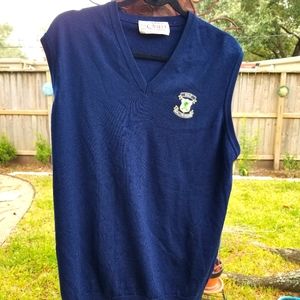 Vintage Castle lambswool golf vest XL
